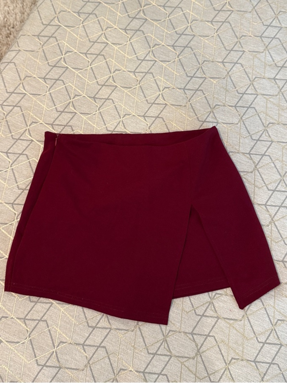 SHEIN Burgundy High-Waist Stretch Skorts